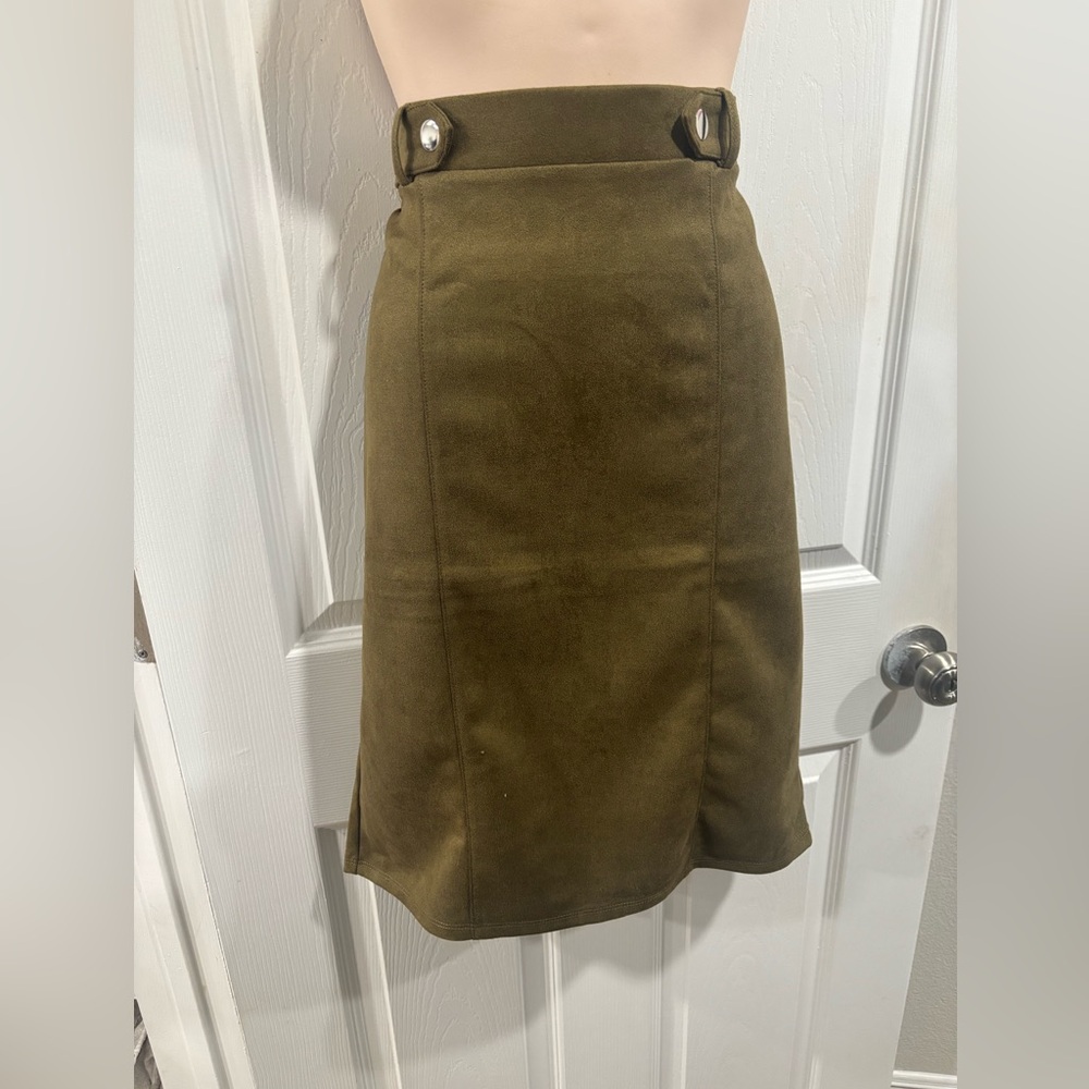 Scarlett. Olive Pencil Skirt. Size L